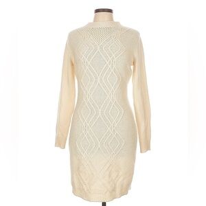 VENUS Cream Long Sleeve Sweater Dress